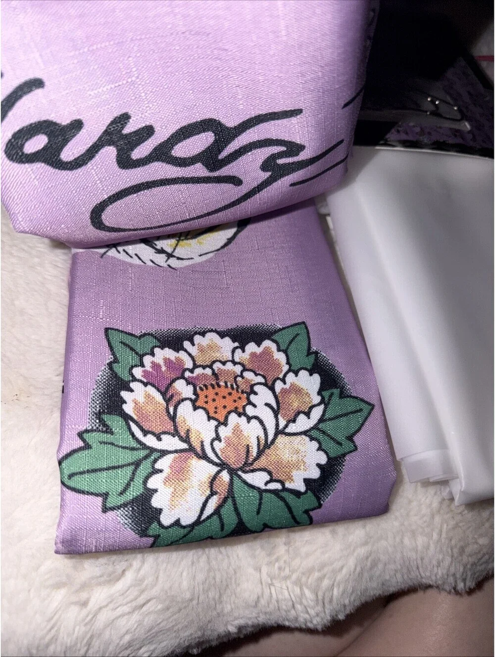 NWT! ED HARDY 14 - PIECE SHOWER CURTAIN - LIGHT PURPLE - 72 x 72